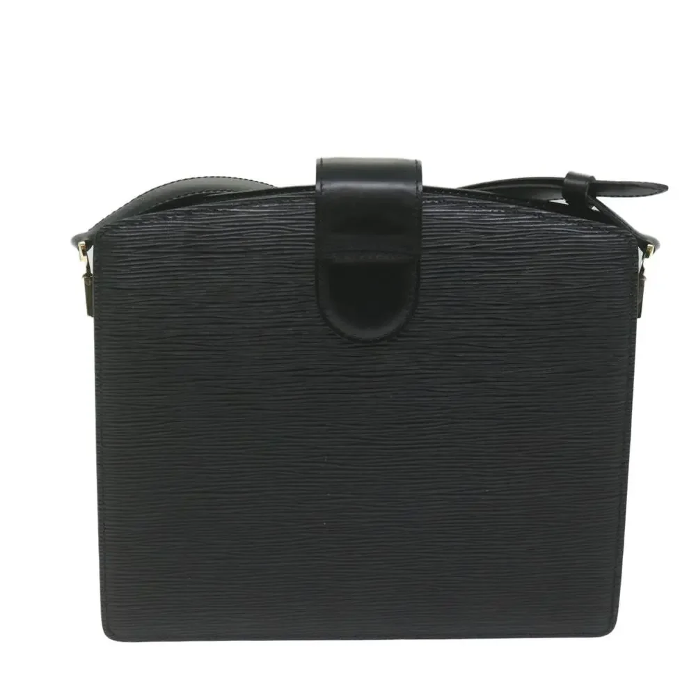 LOUIS VUITTON Epi Capuchin Shoulder Bag Black M52342